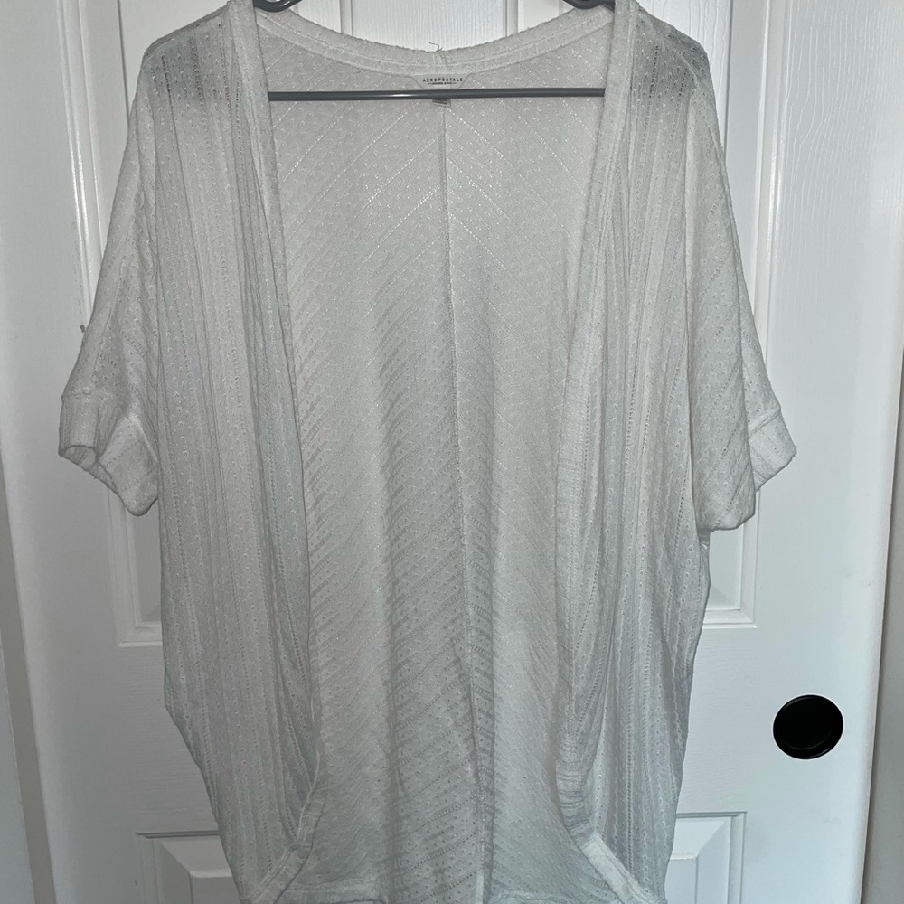 Aeropostale Short Sleeve Cardigan Size L Like New